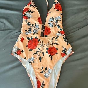 Floral bathing suit